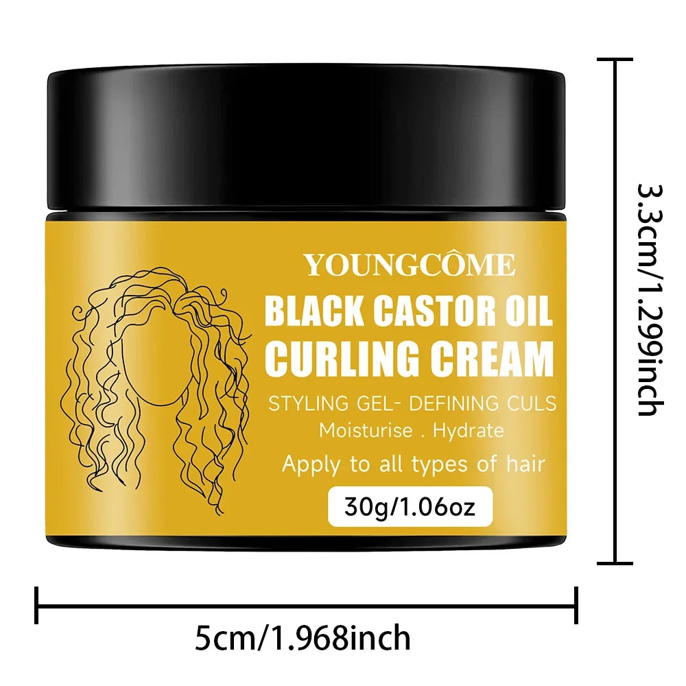 Black Castor Oil Curl Defining Cream – Anti-Frizz & Hydrating