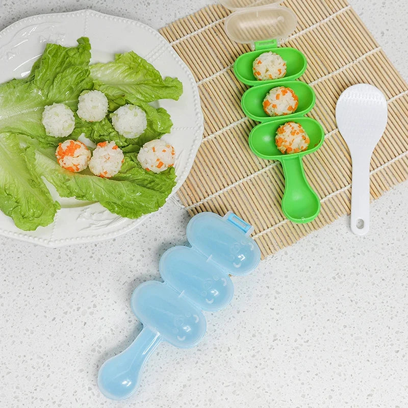 3-in-1 Rice Ball Shaker Mold – Onigiri & Sushi Maker