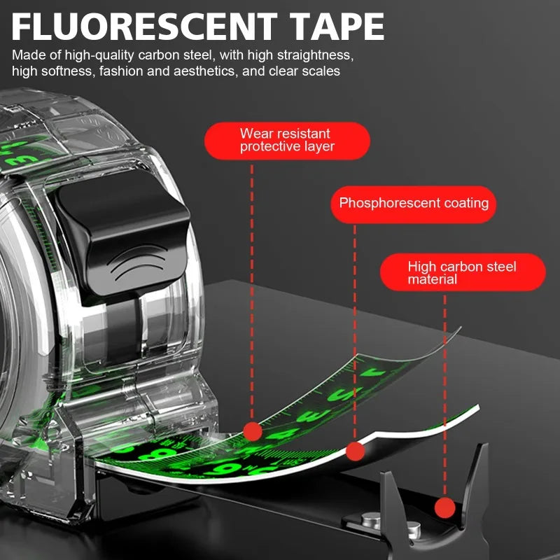 Self-Locking Tape Measure 3–10M | Precision, Drop-Proof