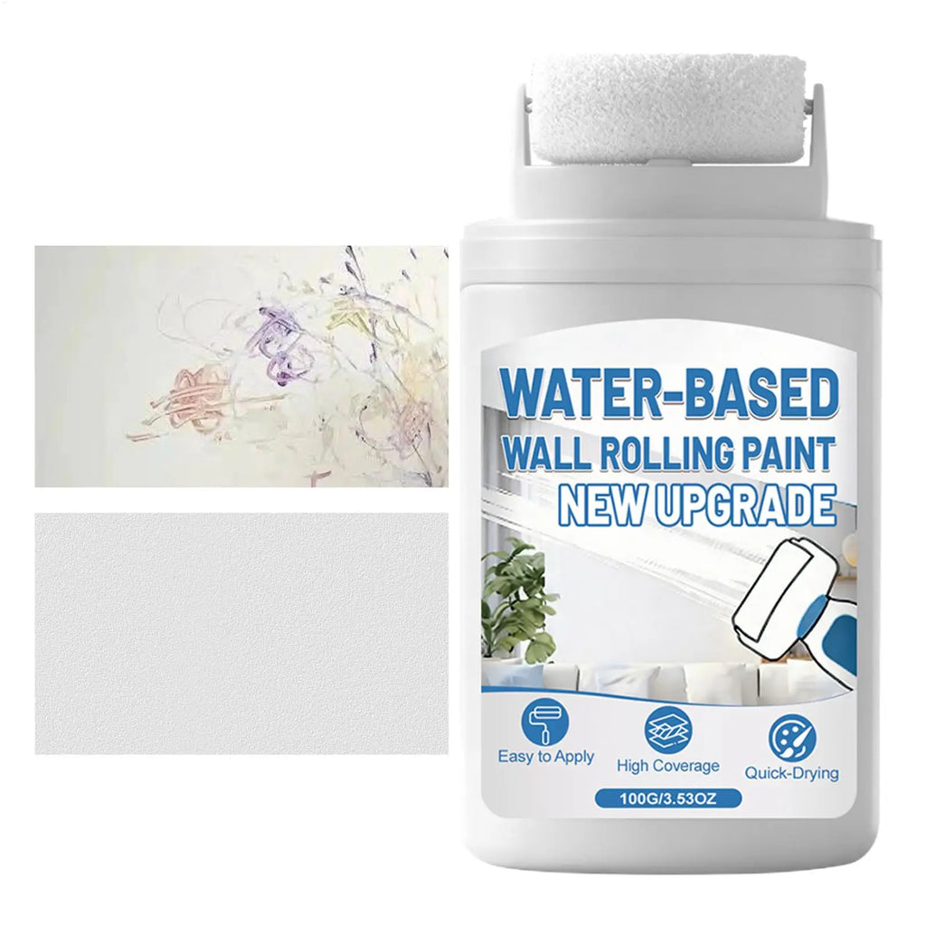 100g Fast-Dry White Touch-Up Paint with Built-In Roller