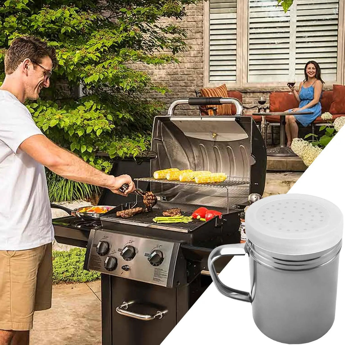 Stainless Steel Seasoning Shaker | Rustproof Fine Mesh Dredge