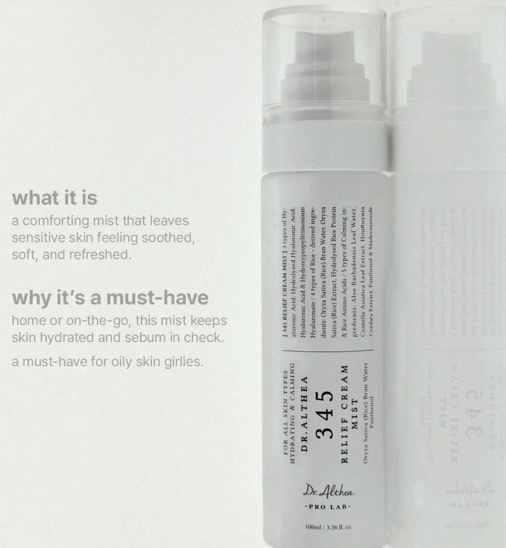 Facial Essence Spray Dr Althea 345 Relief Cream Mist Hyaluronic Acid