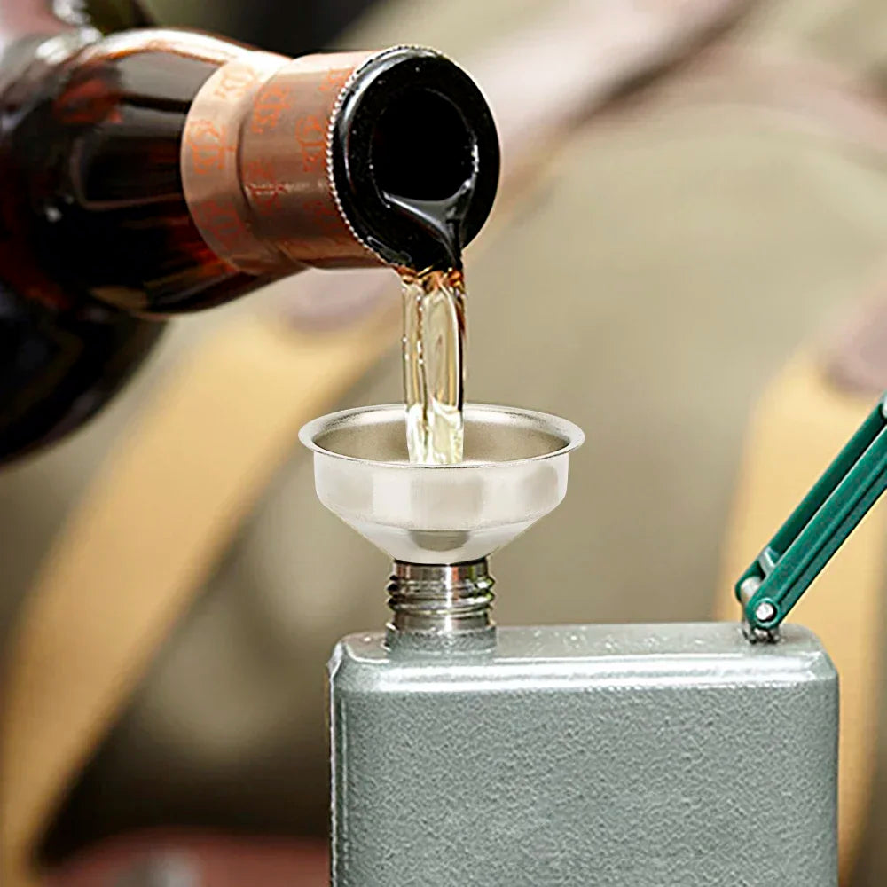 Mini Bar Wine Flask Funnel Stainless Steel Small Mouth Funnels