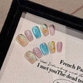 Cat Eye Press On Nails – Goldfish Print Chinese Style 10pc