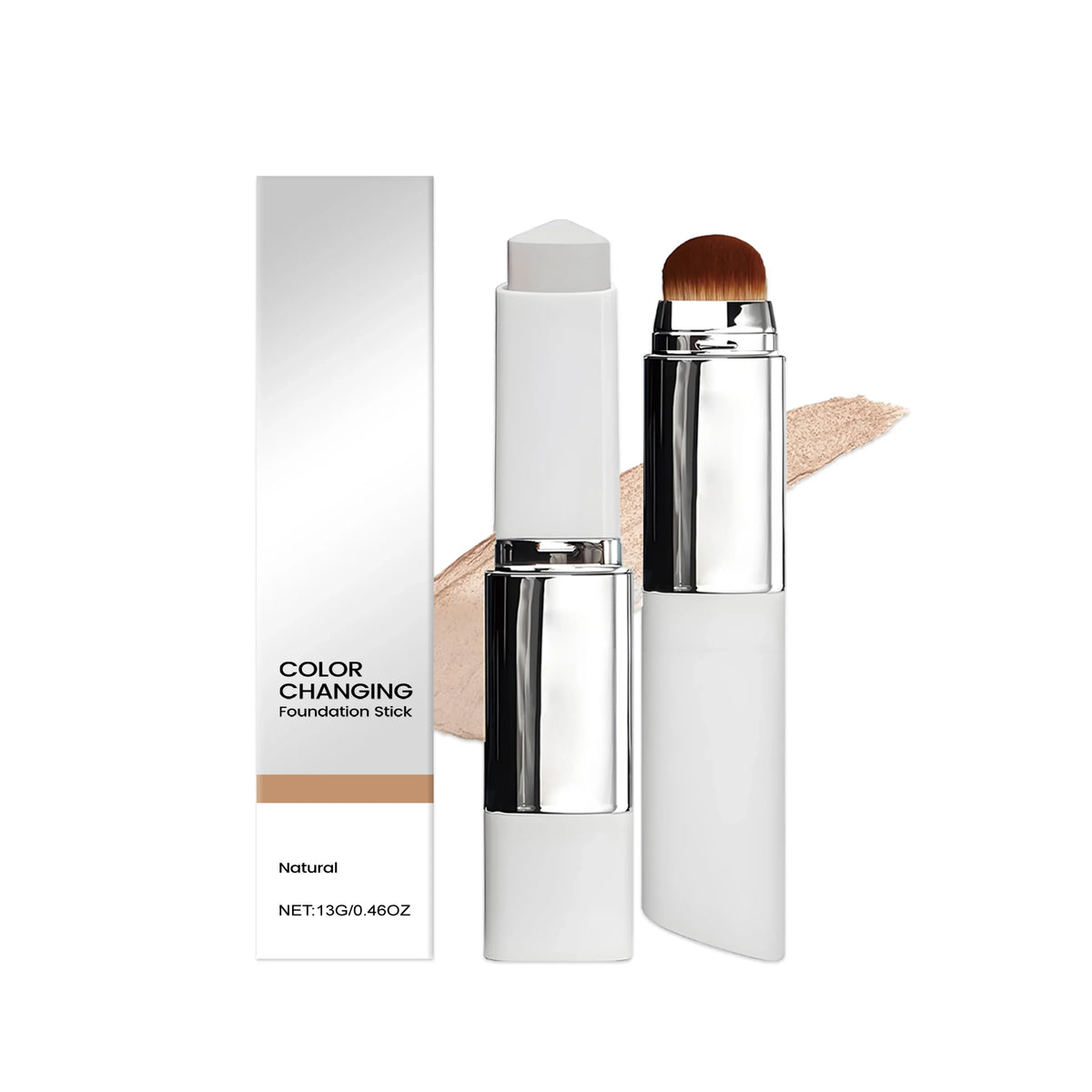 Color Changing Foundation Stick 2-in-1 Brush | Matte Waterproof