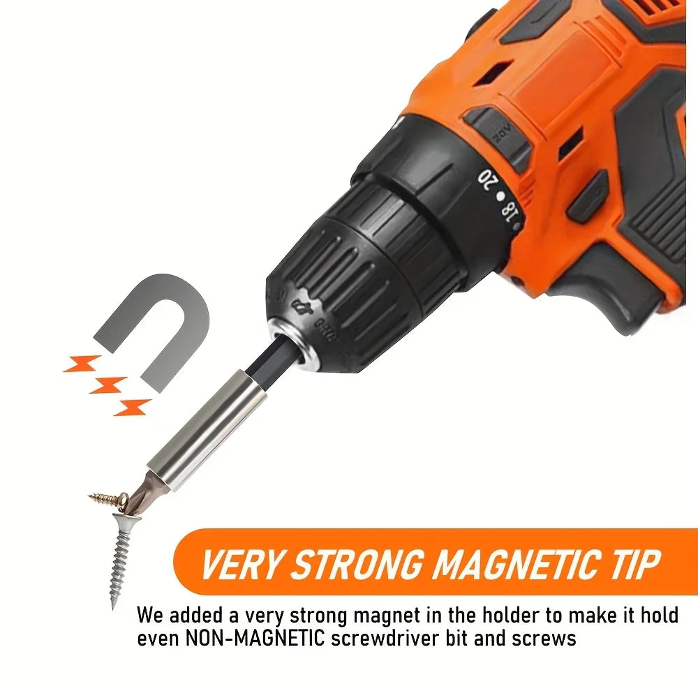 1 Magnetic Extended Bit Holder Hex Shank Driver Adapter Electric