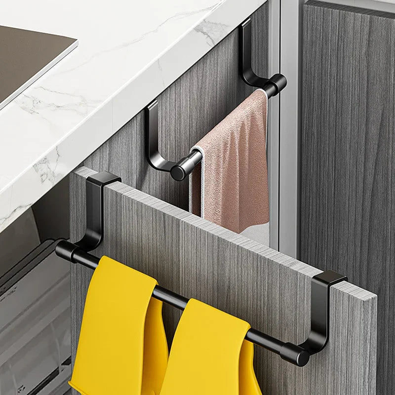 No-Drill Over-Cabinet Towel Rack – Kitchen & Bathroom Holder