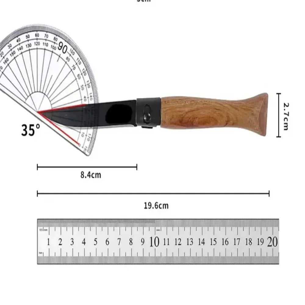 Folding Pocket Knife – 3CR13 Steel Blade & Wood Handle