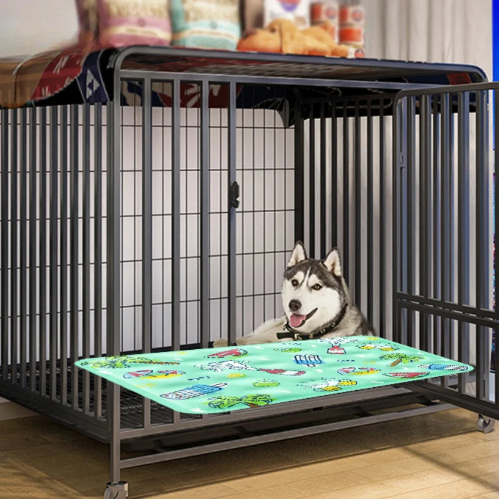 Pet Cooling Mat for Dogs & Cats – Ice Silk Non-Slip Summer Bed