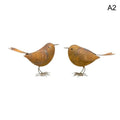Rustic Iron Metal Bird Statue | Outdoor Garden Sculpture Decor