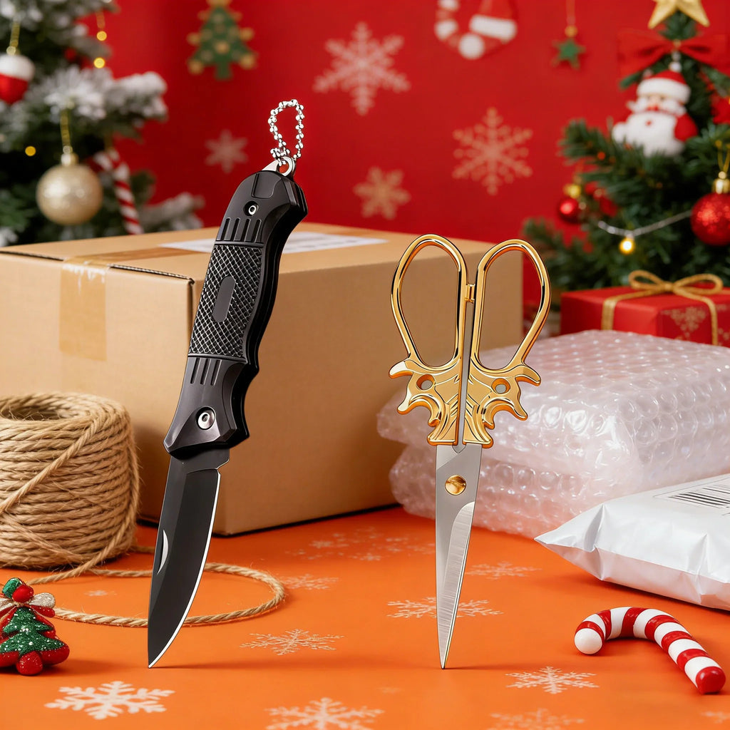 Folding Craft Knife & Embroidery Scissors – Vintage DIY Tool