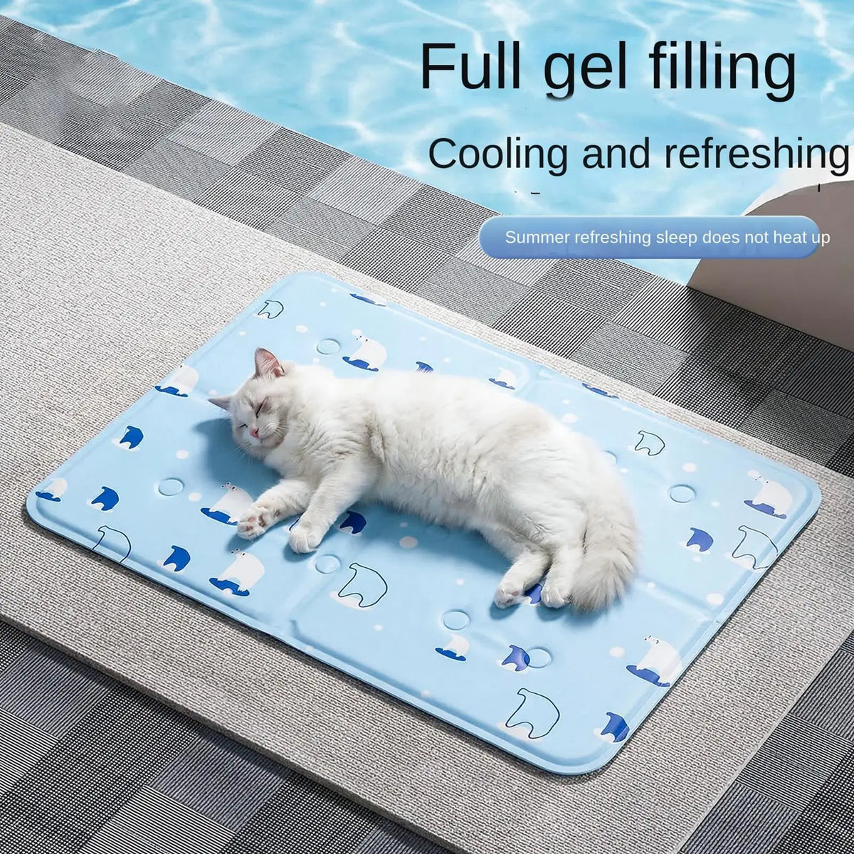 Cooling Gel Pet Mat for Dogs & Cats | Self-Cooling Summer Pad