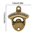 Vintage Wall Mounted Bottle Opener with Cap Catcher – Zinc Alloy