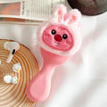 Plush Pink Bear Mini Hair Brush & Mirror Set | Travel Ready