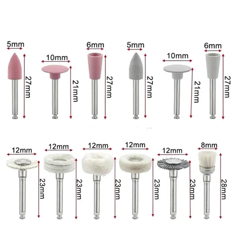 12-Piece Silicone Mixed Grinding & Polishing Head Set | DIY