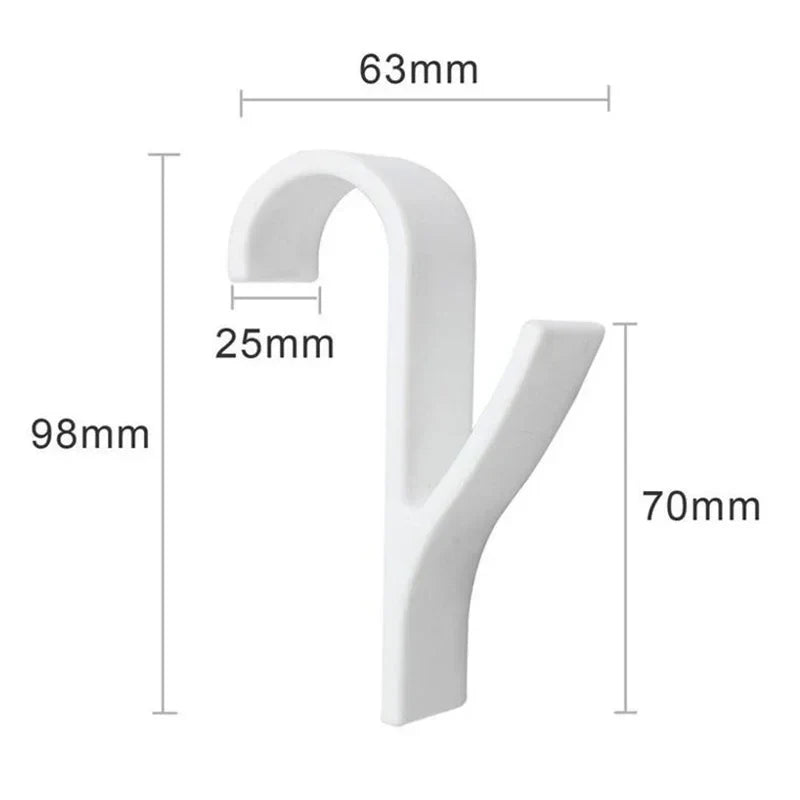 Clip-On Radiator Towel Rail Hooks – White Hangers 2–10 Pcs