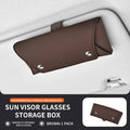 Car Sun Visor Glasses Case | Magnetic Leather Organizer