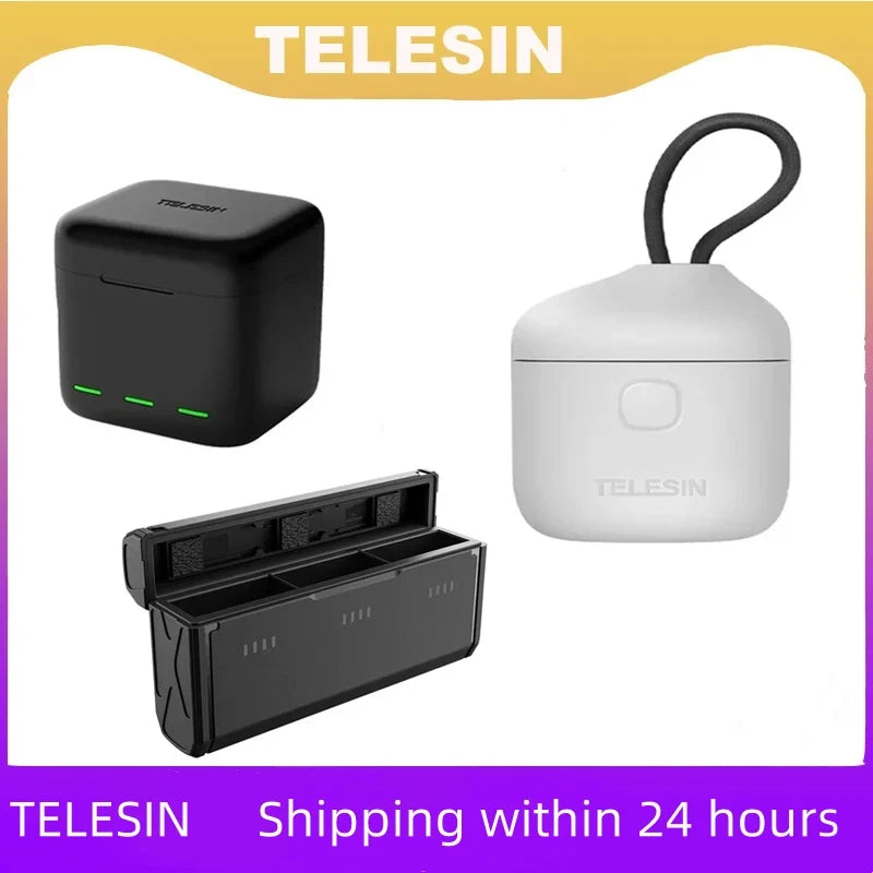 TELESIN Endurence Battery Charger Portable Fast Charging Storage