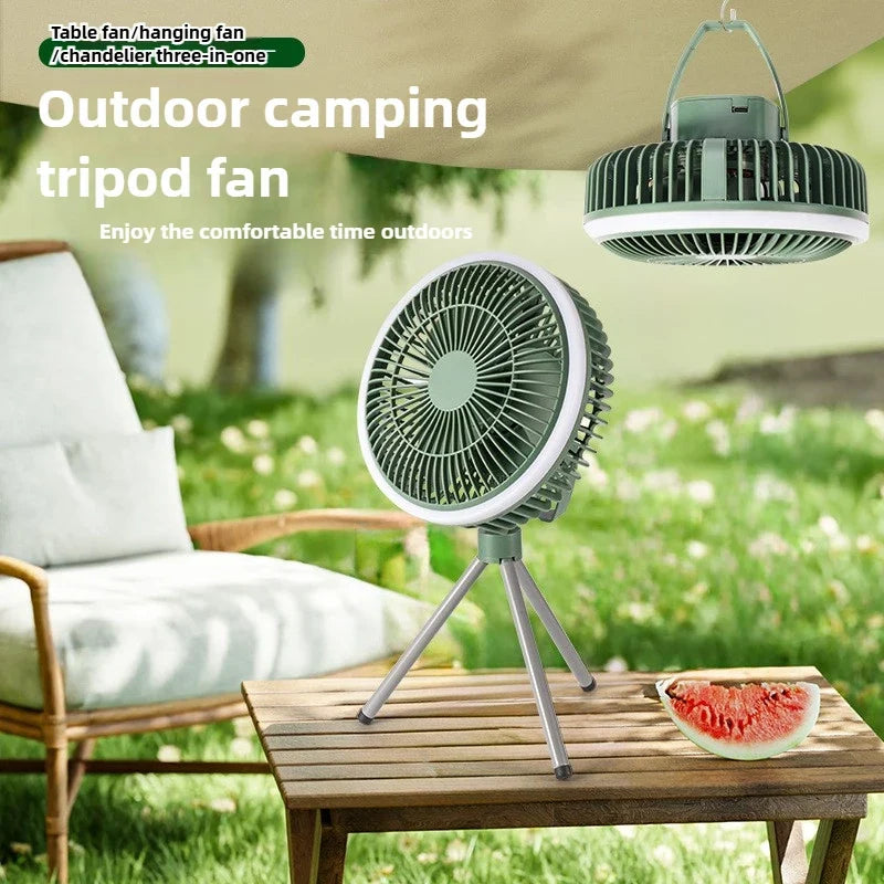 URGGU Portable Rechargeable Fan – 3 Speeds & LED Light