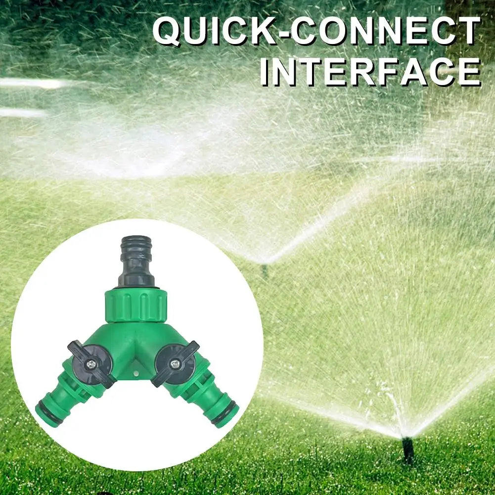 Garden Tap Water Splitter Thread Y Hose Quick Connector Watering