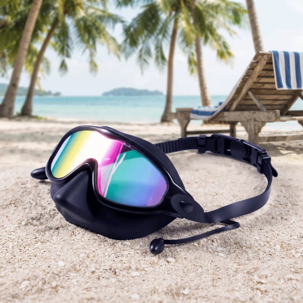 Women's Wide View Swim Goggles – UV &amp; Anti-Fog Large Frame