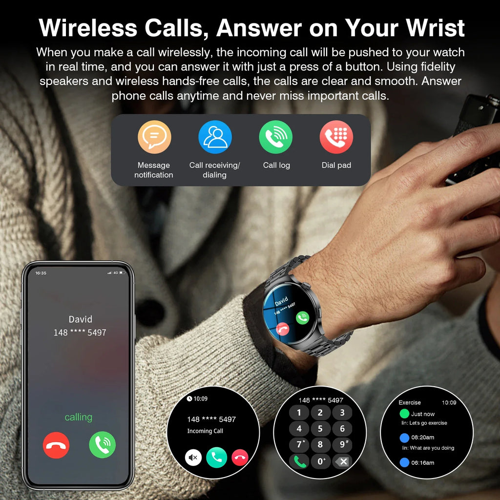 LOMAXFR Smart Watch with Replacement Band & Bluetooth 5.0