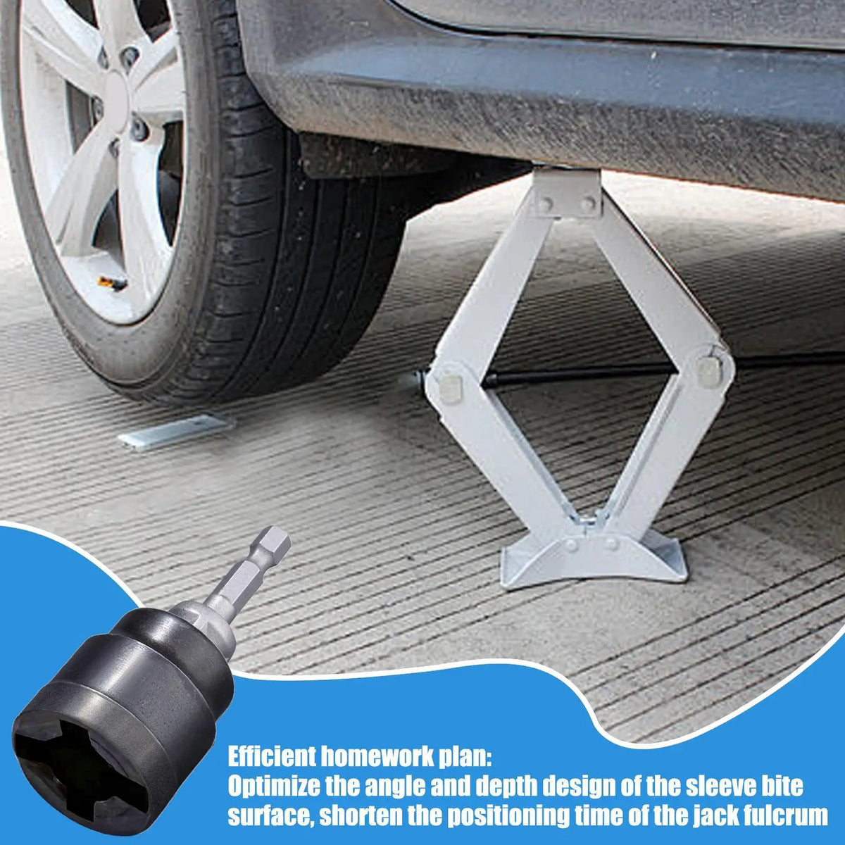 Scissor Jack Adapter Socket – Electric & Manual Wrench Tool