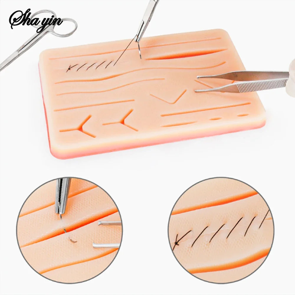 Silicone Skin Pad Suture Training Surgical Wound Surgeon Medical