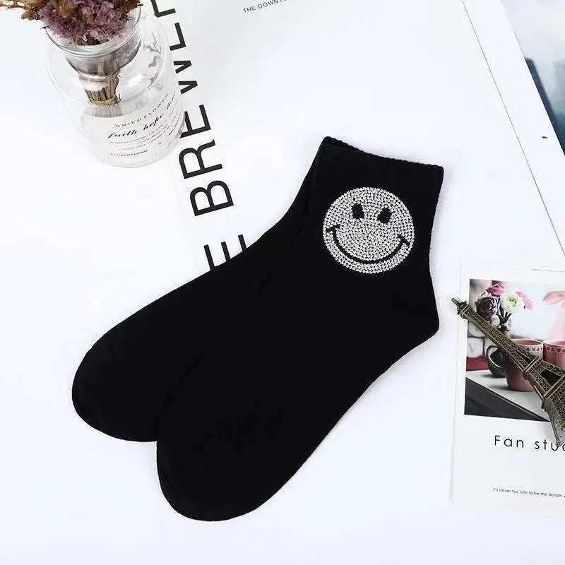 Rhinestone Sparkling Low Cut Socks | Cute Cartoon Animal Women