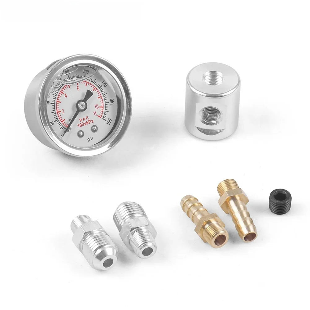0–160 PSI Liquid-Filled Fuel Pressure Gauge | 1/8 NPT AN6