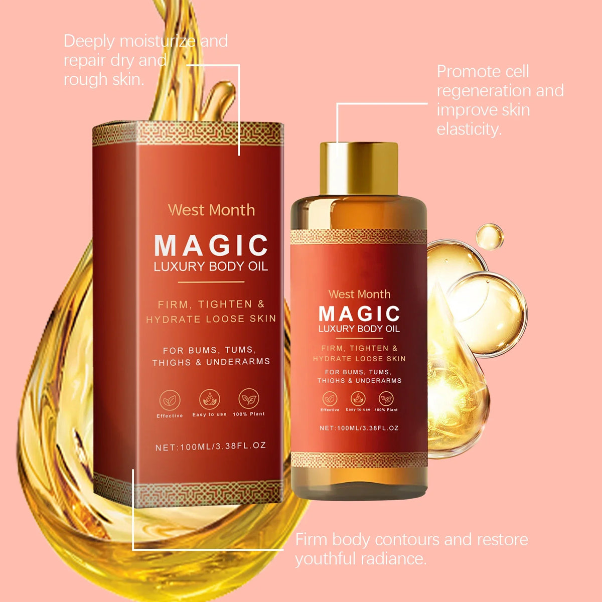 West Moon Body Firming & Tightening Nourishing Oil – 100ml