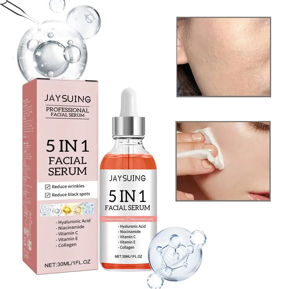5-in-1 Vitamin C & Hyaluronic Acid Face Serum | Brighten & Firm