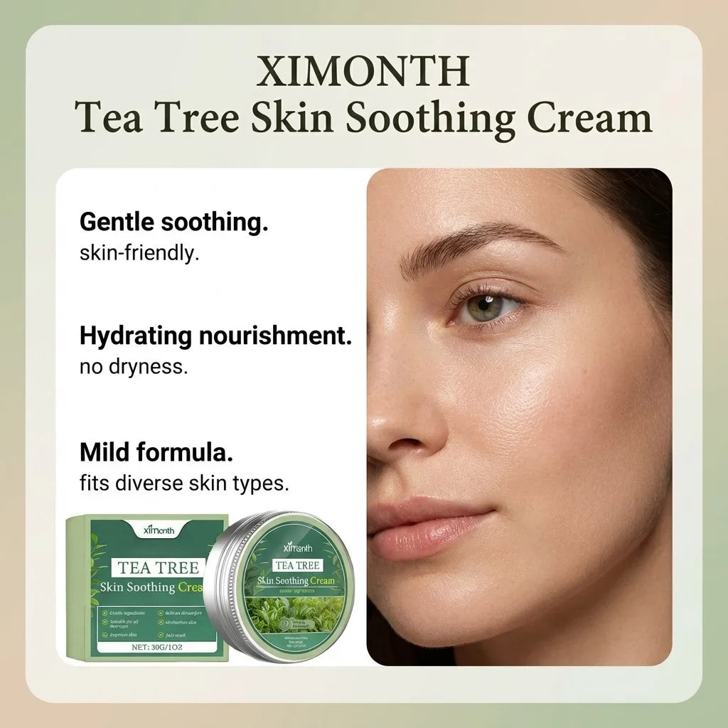 Tea Tree Soothing Cream | Hydrating Pore-Minimizing Moisturizer