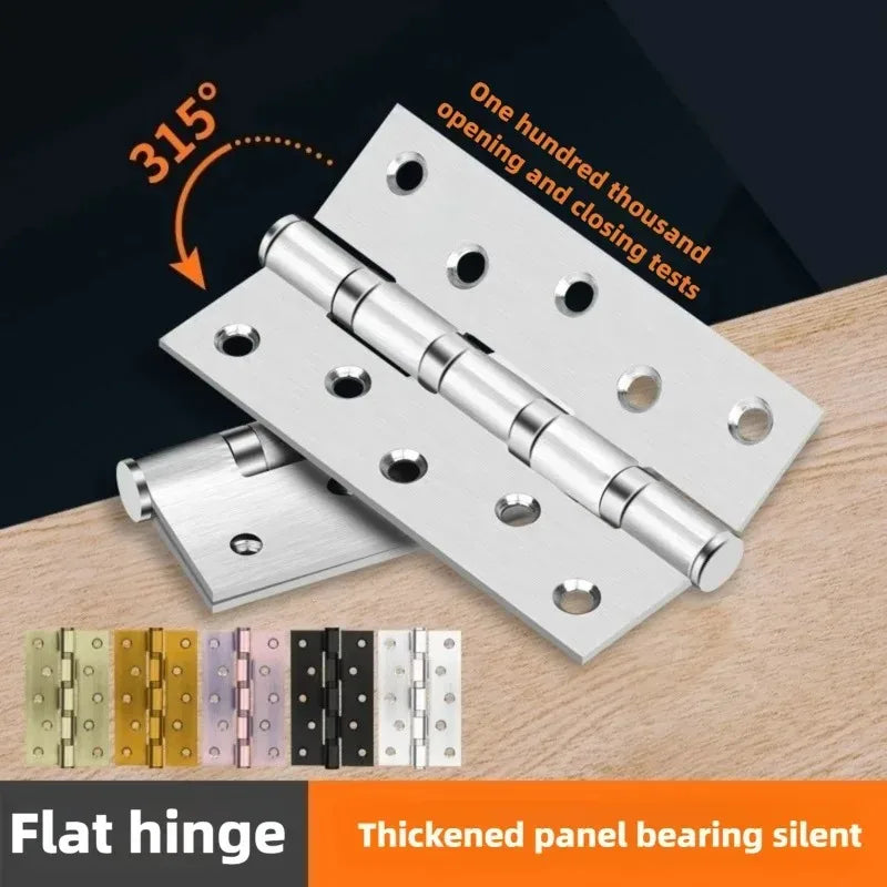 4-Inch Stainless Steel Silent Door Hinges | 3mm Heavy-Duty