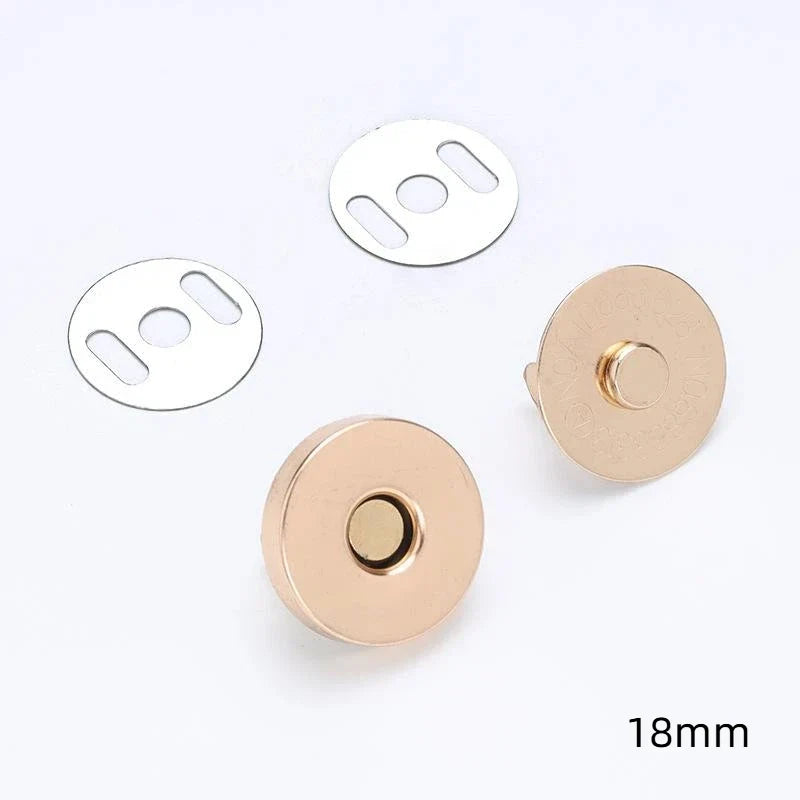 10-Pack Magnetic Snap Button Clasps for Bags & Leather 14/18mm