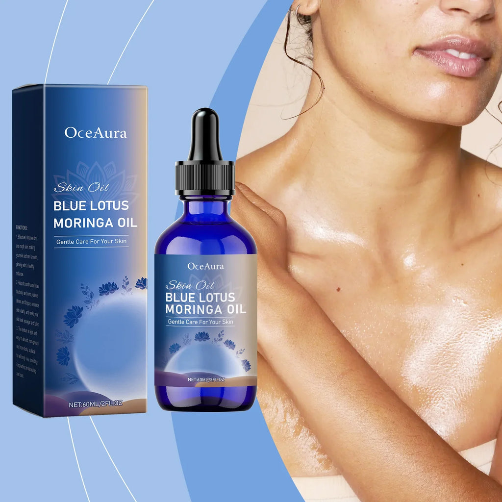 Blue Lotus & Moringa Dry Body Oil – Nourishing 60ml | OceAura