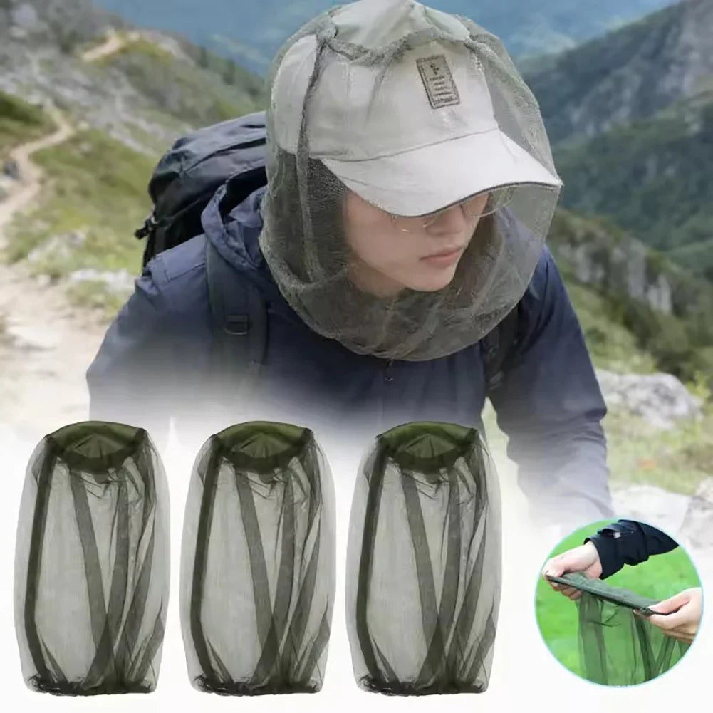 Mosquito Head Net Hat – Bug Face Shield for Camping & Hiking