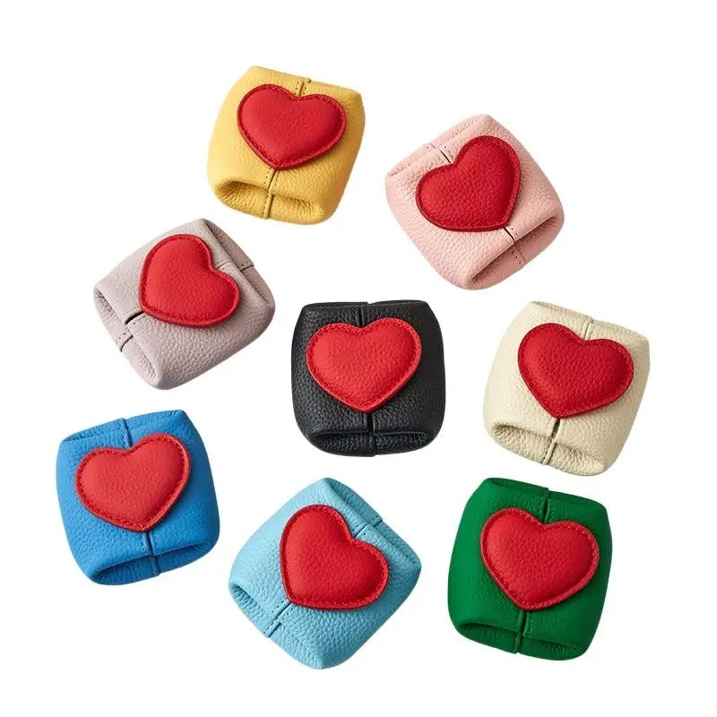 Genuine Leather Mini Coin Purse | Square Jewelry & Cosmetic Pouch