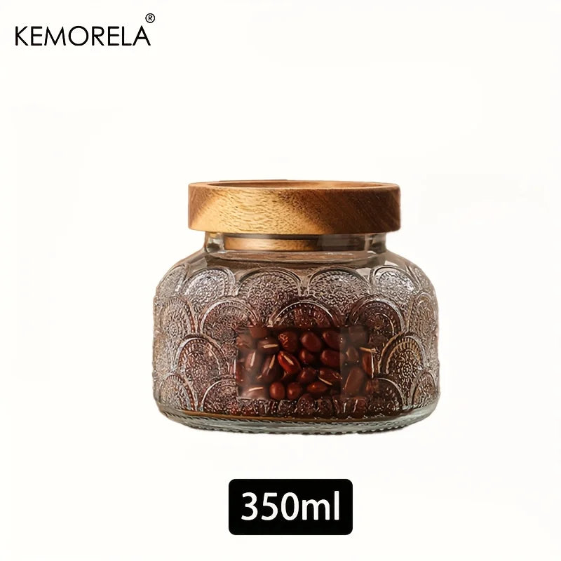 Retro Crabapple Airtight Glass Storage Jars | 1 or 3 Pcs Set