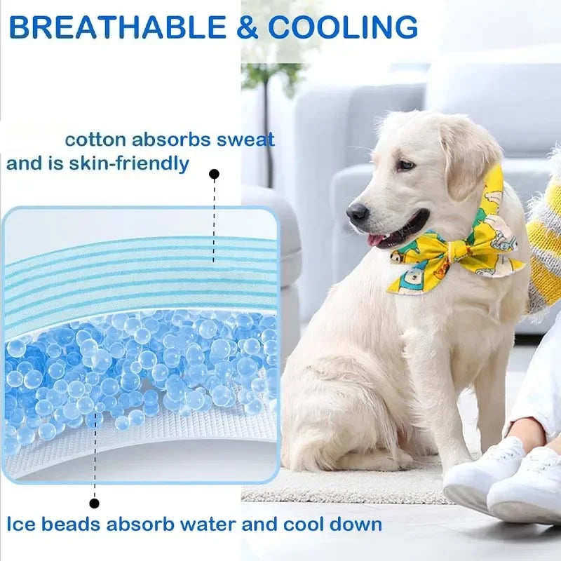 Pet Cooling Scarf Ice Bandana for Dogs & Cats – 2 Pack