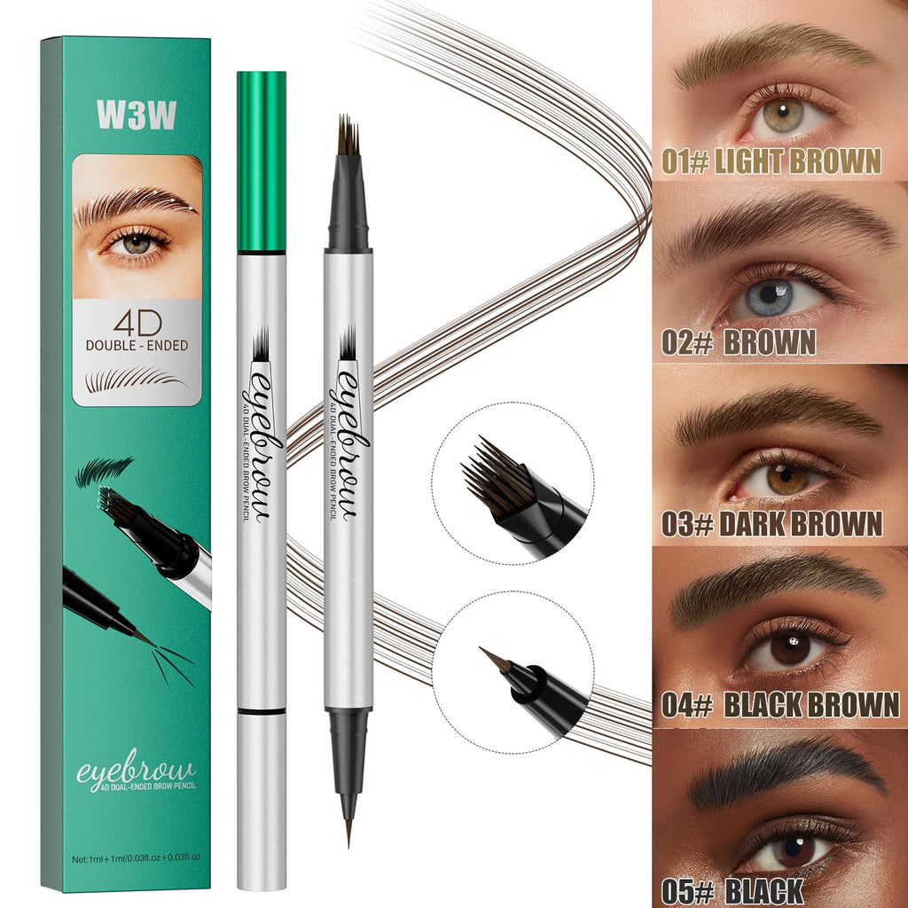 2-in-1 Waterproof Eyebrow Pencil & Eyeliner | 4D Microcarving