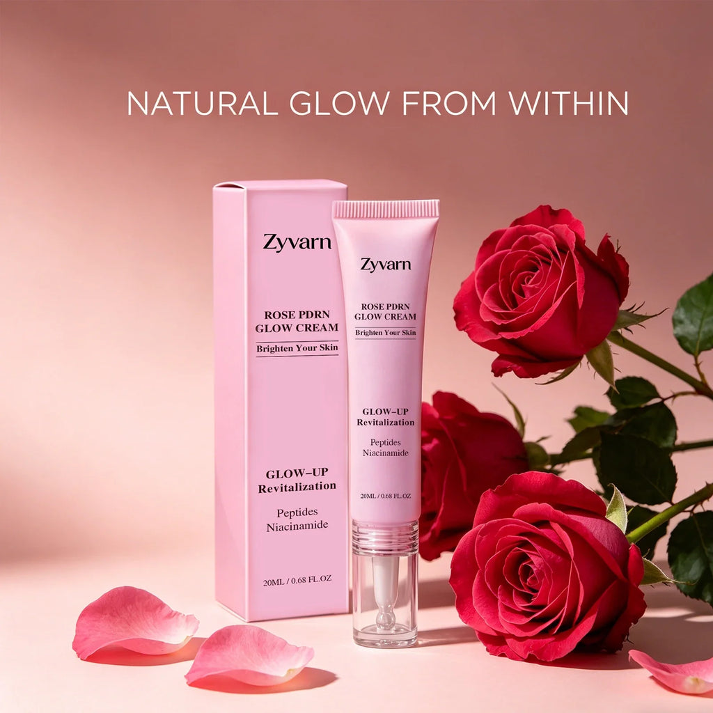 ZYVARN Rose PDRN Glow Boost Cream – Niacinamide & Peptides