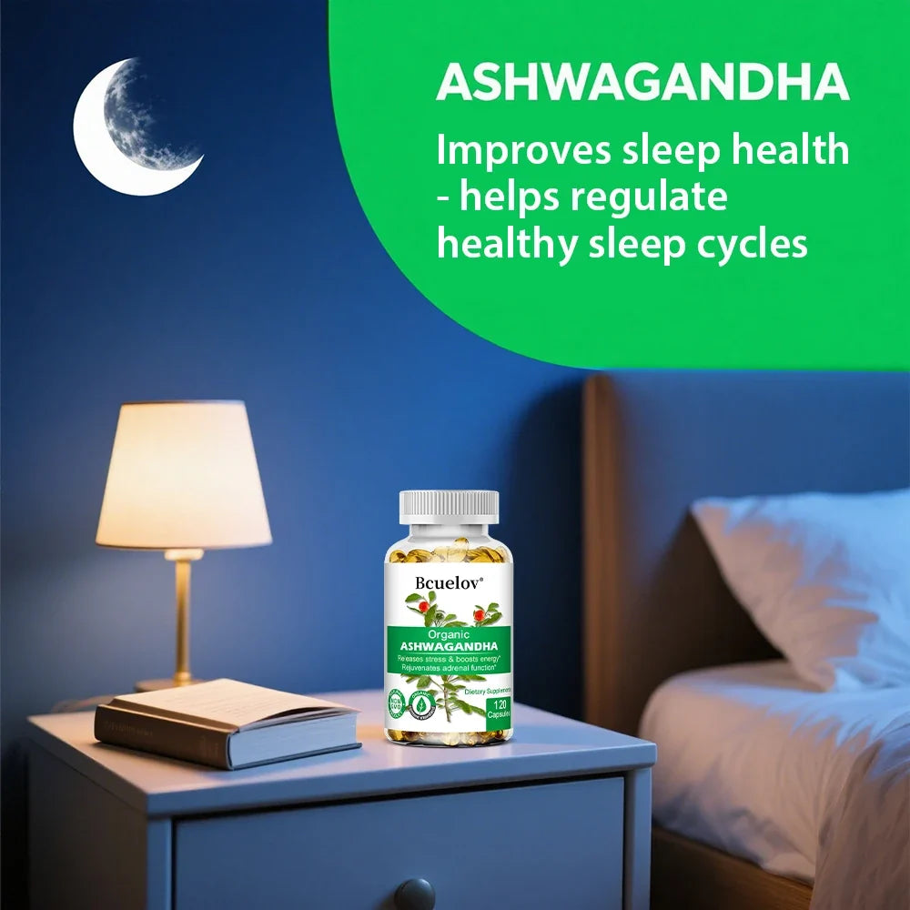 Organic Ashwagandha Capsules – Mood, Sleep, Focus & Energy
