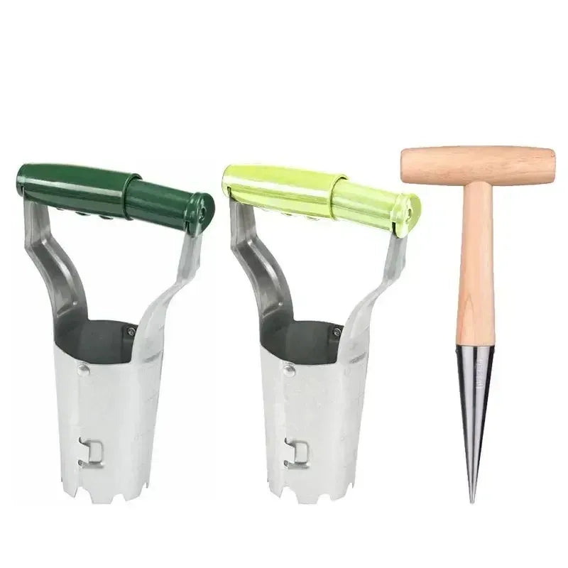 Stainless Steel Seeder Excavator Horticultural Wood Handle Hole