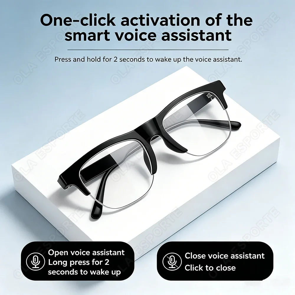 AI Smart Sunglasses – Bluetooth 5.3, UV Protection & Voice Control