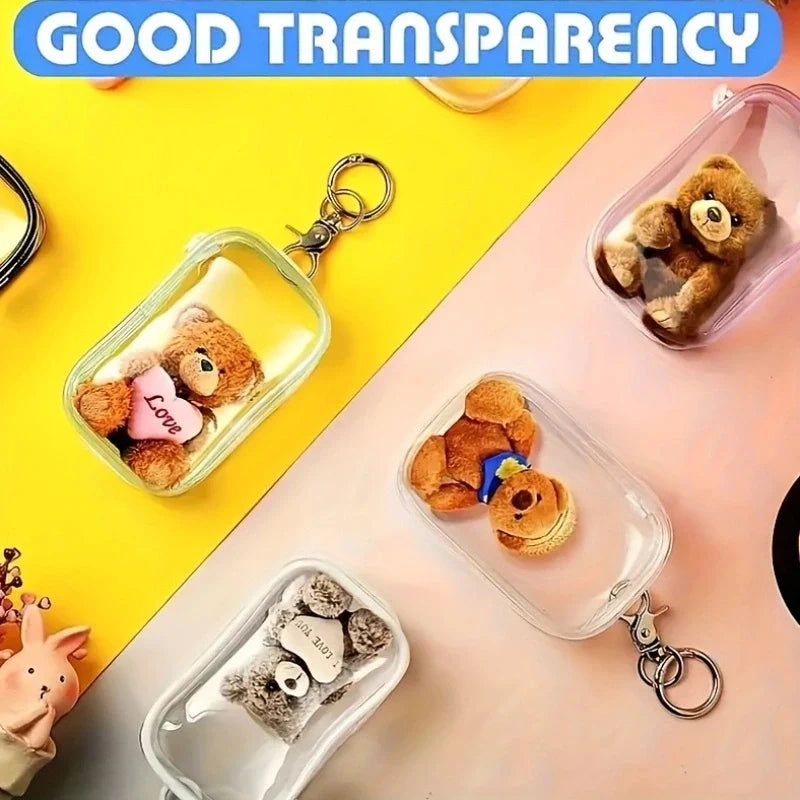 Clear Figure Display Bag with Keychain | Blind Box Mini Case