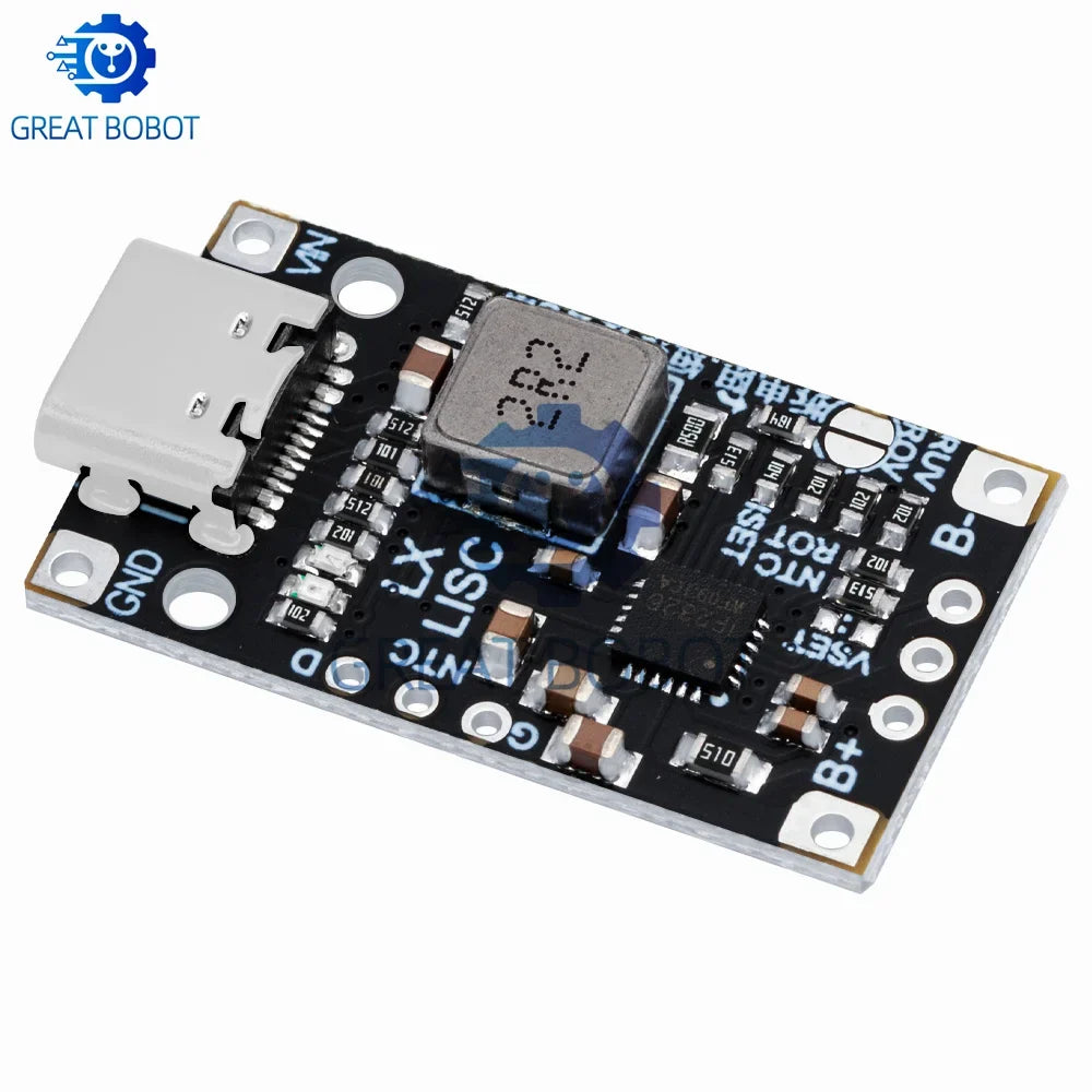Type-C USB 2-3S BMS Lithium Battery Charging Module 15W Fast Charge
