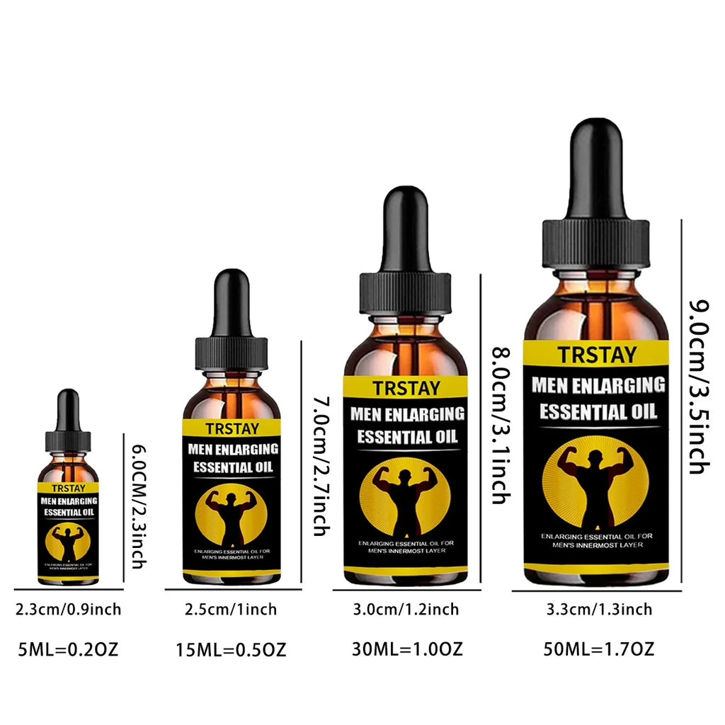 TRSTAY Men's Energizing Massage Oil – Strengthen & Vitalize