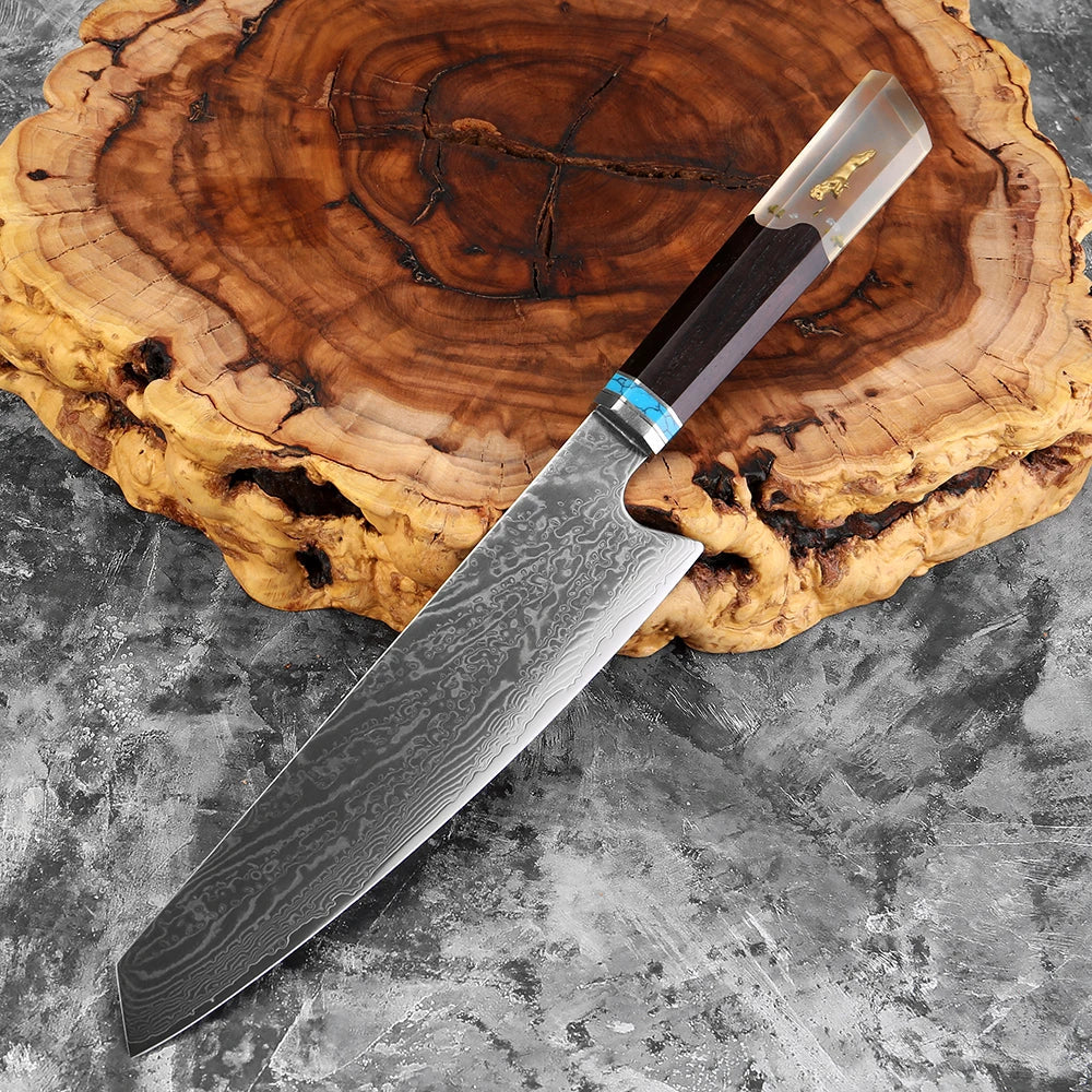 Damascus Kiritsuke Chef Knife 8-Inch | VG10 Steel Core