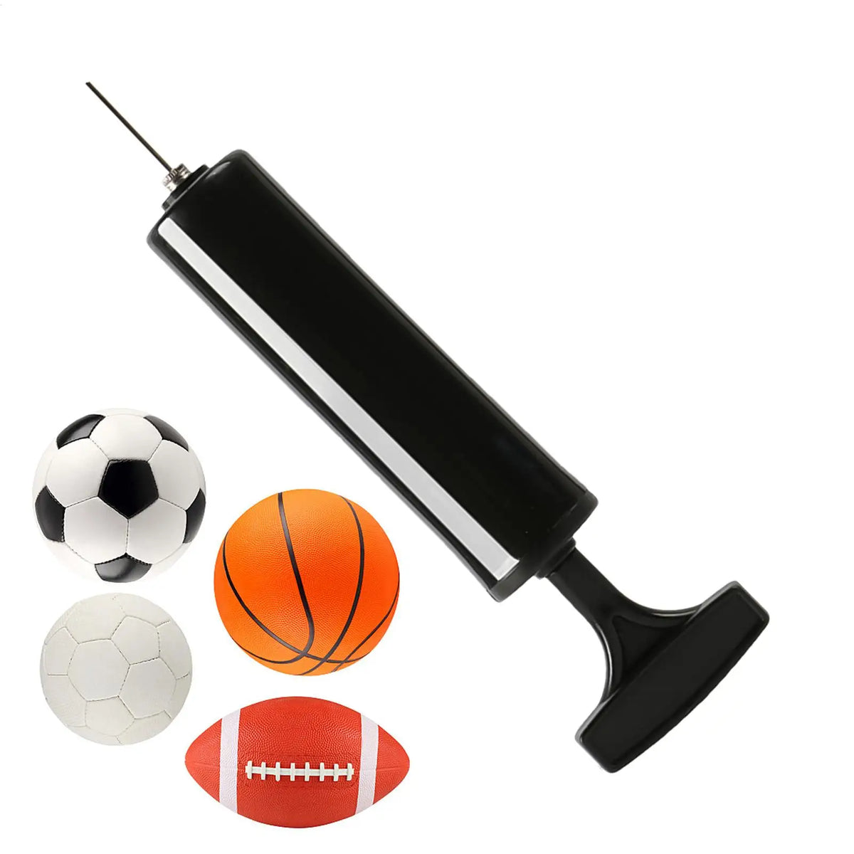 Handheld Sports Ball Pump with Needle – Soccer & Basketball